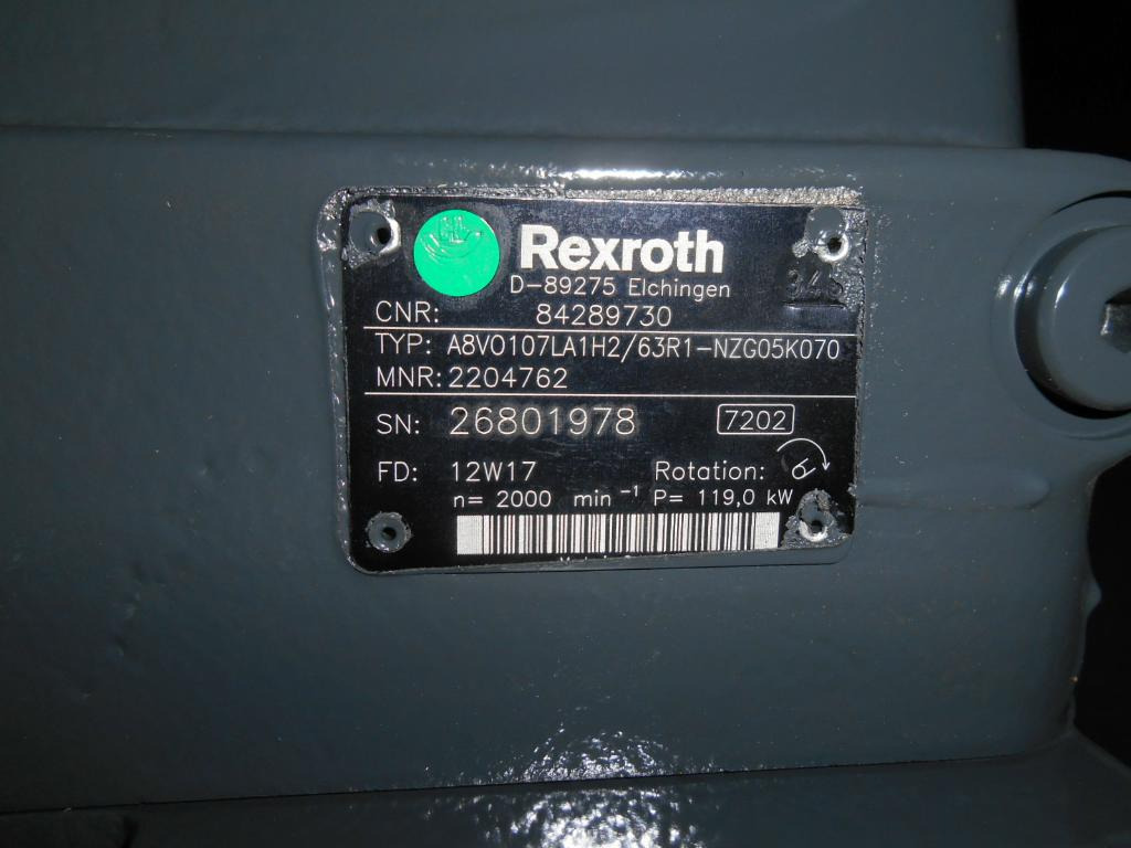 Hydraulic pump for Construction machinery Rexroth A8VO107LA1H2/63R1-NZG05K070 -: picture 5
