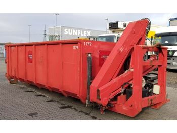 Shipping container Container Abrollcontainer Abrollbehälter mit HMF 823K2 Kran (458): picture 1