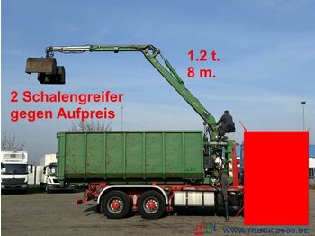  Abrollcontainer 23 m³ + Kran Hiab F 95S 1.2t 8m - Roll-off container