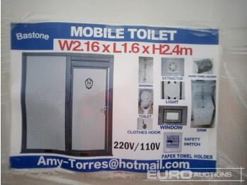 Shipping container Unused Bastone Portable Toilet with Shower, L2180mm x W1620mm x H2354mm: picture 1