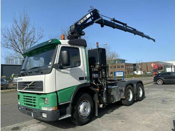 Tractor unit Volvo FM12-380 6X4 MANUAL FULL STEEL + HIAB 200-5 YEAR