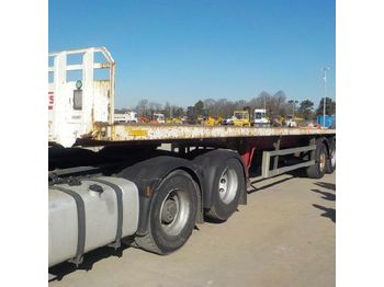 Curtainsider trailer 2006 Montracon Tri Axle Flat Bed Trailerc/w posts: picture 1