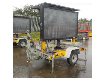  2011 Kelly Bros Single Axle LED Solar Powered Matrix Sign - Trailer
