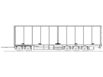 Ekeri Kokosivuaukeva 5- akselinen TPV - 2-tasolastausval - Closed box trailer