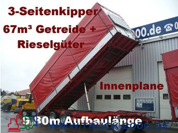 KEMPF 3-Seiten Getreidekipper 67m³   9.80m Aufbaulänge - Closed box trailer