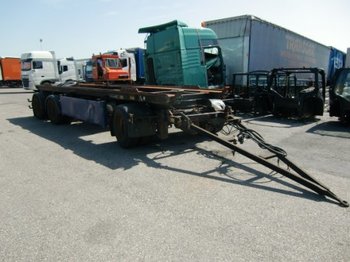 Container transporter/ swap body trailer Hüffermann Abrollanhänger HMA2420 3-achs luftgefedert