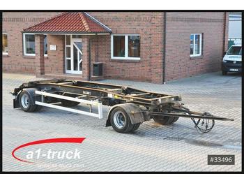 Container transporter/ swap body trailer Hüffermann HSA 17.70, Abrollschlitten, HU 03/2020,