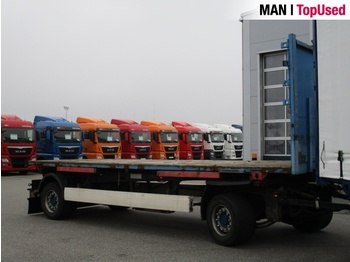 Container transporter/ swap body trailer Schmitz AWF 18 Maxi mit Pritsche/Stirnwand