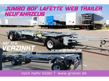 Container transporter/ swap body trailer Web-Trailer JUMBO / MAXI BDF 7,15/7,45 LAFETTE 960 mm höhe