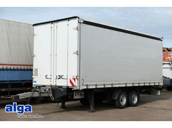 JUNGE, Tandem 10,5 to, Durchlader, Luftfederung.  - Curtainsider trailer