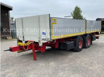 Dropside/ Flatbed trailer Dinkel DTAP 18000 Tandem Baustoff hochgekuppelt: picture 1