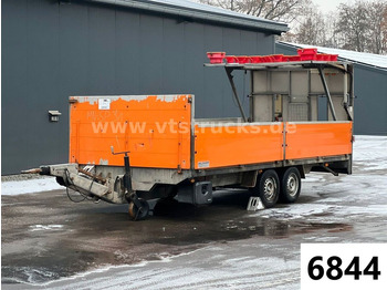 Trebbiner KH 35.52 Pritsche mit Verkehrsleitschildtafel  - Dropside/ Flatbed trailer