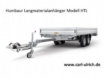 New Dropside/ Flatbed trailer Humbaur - Langmaterialanhänger HTL304118 mit Rohrzugdeichsel: picture 1