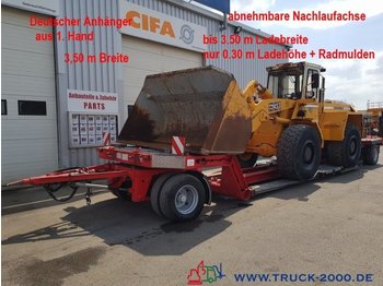 Low loader trailer Fliegl ZTS200 Tieflader Land + Baumaschinen 30cm Höhe