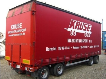 Hoffmann tieflader mit plane aufbau - Low loader trailer