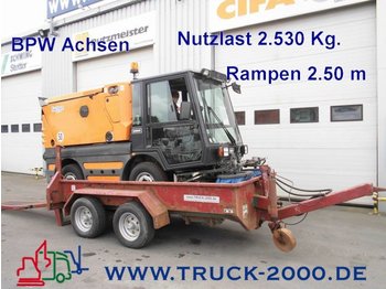 Low loader trailer Obermaier T 4035 Tandem Tieflader Lange Rampen