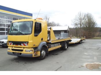 Autotransporter truck DAF LF55 250 Abschleppzug Doppelstock Schiebeplateau