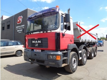 Cab chassis truck MAN 32.414 8x4 syncro 3-4 broken