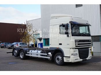 Container transporter/ swap body truck DAF XF 105.460 BDF +2 Hubschwingen SpaceCab E5