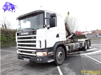 Container transporter/ swap body truck Scania 124 400 RETARDER