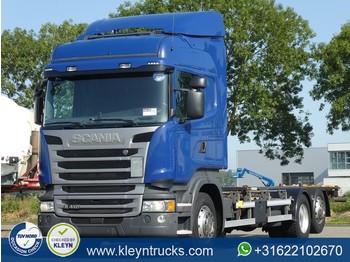 Container transporter/ swap body truck Scania R410 hl ret. scr only