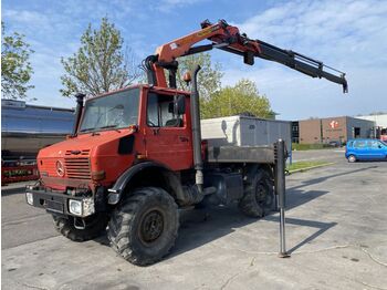 Crane truck Unimog 427 4X4 + PALFINGER PK12502 CRANE 2008 YEAR MET