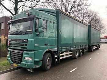 Curtainsider truck DAF 105-410 6X2 MEET AANHANGER WL-NJ-80