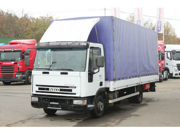 Curtainsider truck Iveco EUROCARGO ML 75 E, HYDRAULIC LIFT