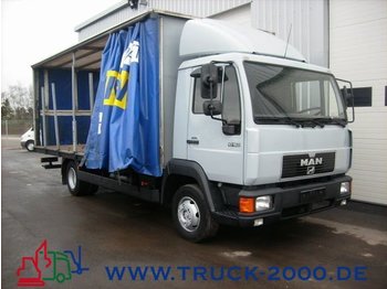 Curtainsider truck MAN 10.163 Edscha Schiebeplane ohne Motor & Getriebe