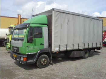 Curtainsider truck MAN 8.163 Pritsche Plane LBW Manuel