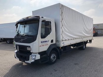Curtainsider truck Volvo FL 210 Plane, Manual, E6, Ladebordwand