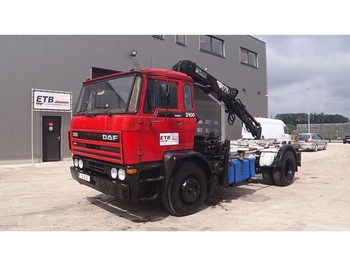 Container transporter/ Swap body truck DAF 2100 (HIAB CRANE / FULL STEEL/ HOLLAND TRUCK): picture 1