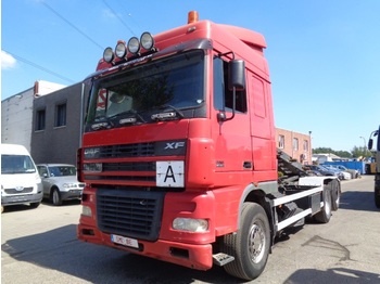 Container transporter/ Swap body truck DAF 95 XF 480 6x2 cable system: picture 1