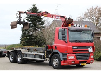 Cable system truck, Crane truck DAF CF85/340 !!Z-Kraan/ROLL OFF TIPPER!! 10 WHEELS!!: picture 1