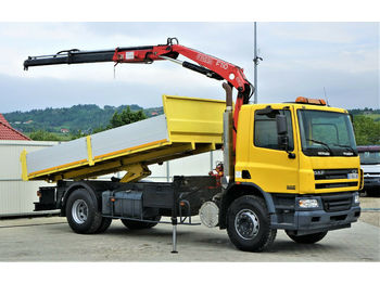 Tipper, Crane truck DAF CF 75.310 * Kipper 5,20 m + KRAN: picture 1