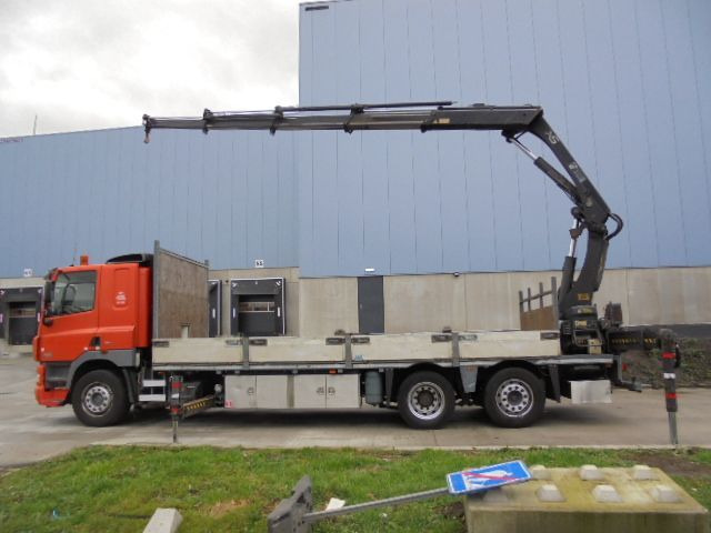 Dropside/ Flatbed truck, Crane truck DAF CF 85.360 6X2 GESTUURDE AS: picture 5