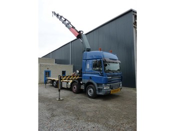 Dropside/ Flatbed truck DAF CF 85 410 Spacecab PALFINGER PK42502E: picture 1
