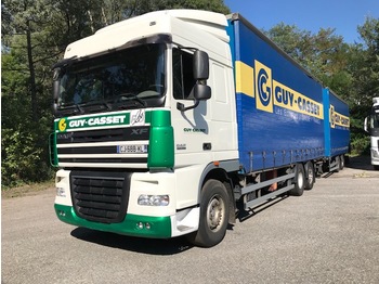 Curtain side truck DAF XF105 6x2: picture 1