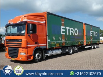 Curtain side truck DAF XF 105.410 6x2 manual combi: picture 1