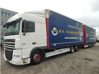 Curtain side truck DAF XF 105.460 EEV, DURCHLADEN JUMBO 120M3: picture 1