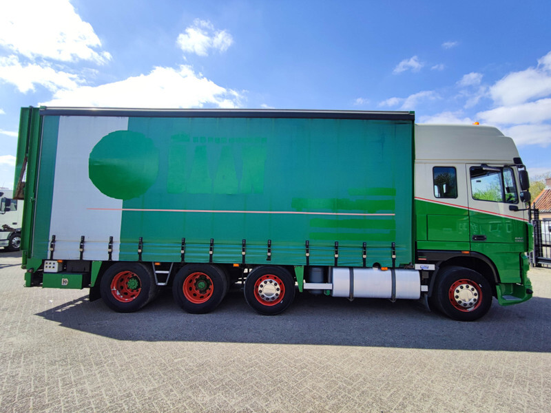 Car transporter truck DAF XF 95.430 8x2 SuperSpaceCab Euro3 - CurtainSider 7.31m + Ramp 16T - MachineTransporter - 6 Persons (V555): picture 16