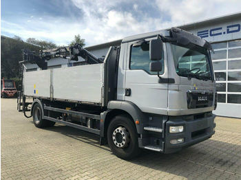 Dropside/ flatbed truck MAN TGM 18.340 Pritsche Kran ATLAS 105.2 *Hochsitz