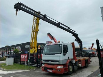 Dropside/ flatbed truck Renault PREMIUM 320.19 4X2 MANUAL EURO 3 + HIAB 122 D-4