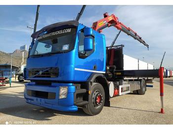 Dropside/ flatbed truck VOLVO FE 320 GRUA CAJA FIJA