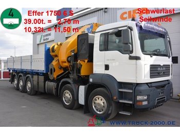 Dropside truck MAN TGA 41.480 Effer 1750 6S 175T/M Winde 8T 60mSeil