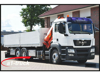 Dropside truck MAN TGS 26.400 6x2 BLL, Terex 165- 3 BDF-Pritsche, F