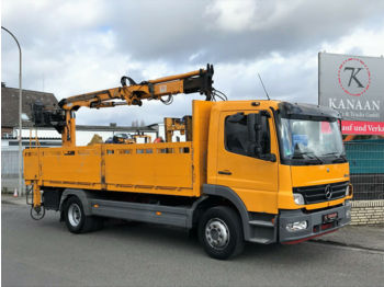Dropside truck Mercedes-Benz 1523 Atego Baustoffkran Atlas 85.2A12 Hochsitz