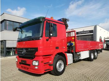 Dropside truck Mercedes-Benz Actros 2536 6x2 / Kran 4,1 t / Lenkachse