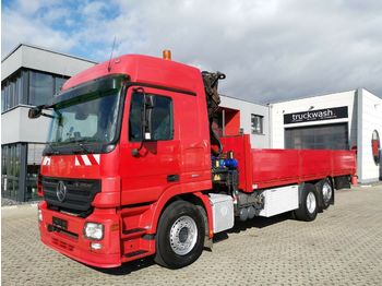 Dropside truck Mercedes-Benz Actros 2536 6x2 / Kran 4,1 t / Lenkachse