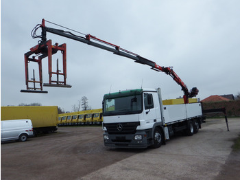 Dropside truck Mercedes-Benz Actros 2536 Kran Tirre Euro191 +Steinstapelzange